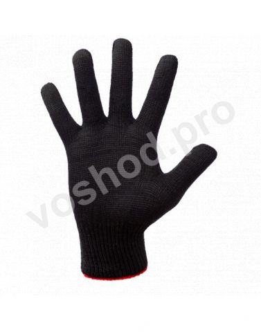 Перчатки 6-нитей 7,5 класс (люкс) черные